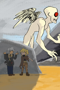 The Demon Lord and an Elf Mage in an Apocalyptic Wasteland